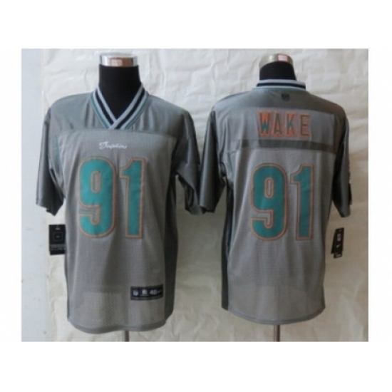 Nike Miami Dolphins 91 Cameron Wake Grey Elite Vapor NFL Jersey Nike Miami Dolphins 91 Cameron Wake Grey Elite Vapor NFL Jersey
