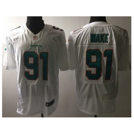 Nike Miami Dolphins 91 Cameron Wake White Elite NFL Jersey Nike Miami Dolphins 91 Cameron Wake White Elite NFL Jersey