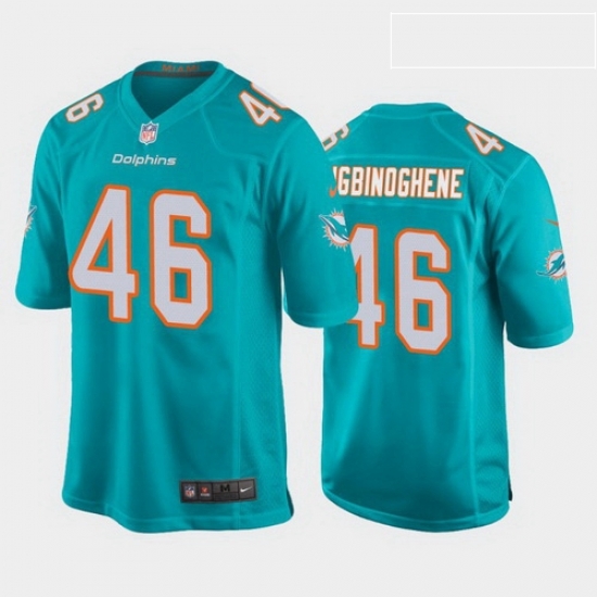 men noah igbinoghene miami dolphins aqua game jersey men noah igbinoghene miami dolphins aqua game jersey