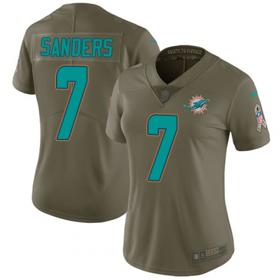 7 Limited Jason Sanders Olive Nike NFL Womens Jersey Miami Dolphins 2017 Salute to Service 7 Limited Jason Sanders Olive Nike NFL Womens Jersey Miami Dolphins 2017 Salute to Service
