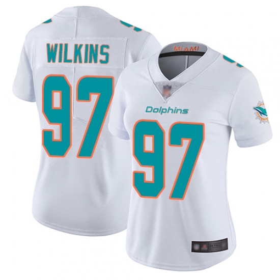 Dolphins 97 Christian Wilkins White Women Stitched Football Vapor Untouchable Limited Jersey Dolphins 97 Christian Wilkins White Women Stitched Football Vapor Untouchable Limited Jersey