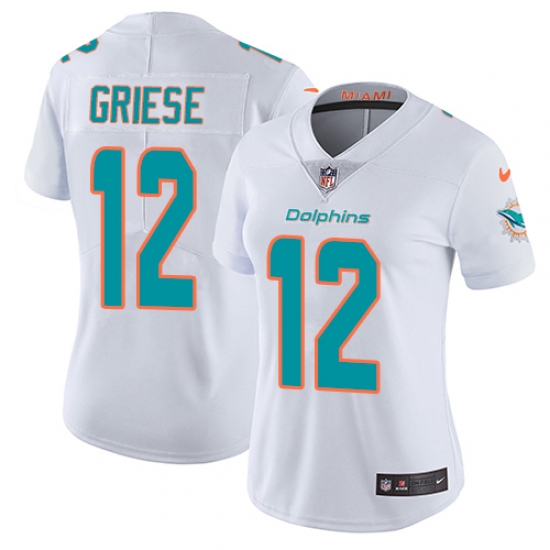 Nike Dolphins #12 Bob Griese White Womens Stitched NFL Vapor Untouchable Limited Jersey Nike Dolphins #12 Bob Griese White Womens Stitched NFL Vapor Untouchable Limited Jersey