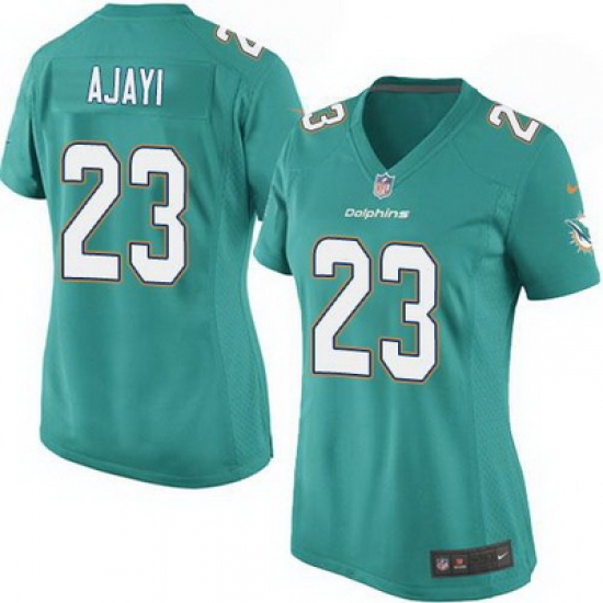 Nike Dolphins #23 Jay Ajayi Aqua Green Team Color Womens Stitched NFL Elite Jersey Nike Dolphins #23 Jay Ajayi Aqua Green Team Color Womens Stitched NFL Elite Jersey
