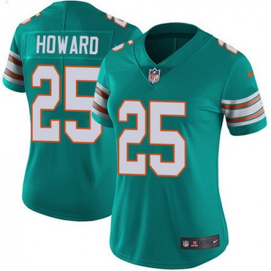 Nike Dolphins 25 Xavien Howard Aqua Green Alternate Womens Stitched NFL Vapor Untouchable Limited Jersey Nike Dolphins 25 Xavien Howard Aqua Green Alternate Womens Stitched NFL Vapor Untouchable Limited Jersey