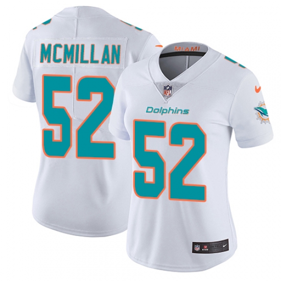 Nike Dolphins #52 Raekwon McMillan White Womens Stitched NFL Vapor Untouchable Limited Jersey Nike Dolphins #52 Raekwon McMillan White Womens Stitched NFL Vapor Untouchable Limited Jersey