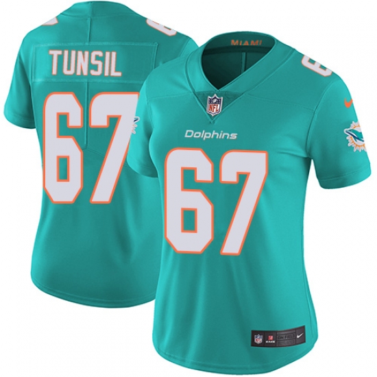 Nike Dolphins #67 Laremy Tunsil Aqua Green Team Color Womens Stitched NFL Vapor Untouchable Limited Jersey Nike Dolphins #67 Laremy Tunsil Aqua Green Team Color Womens Stitched NFL Vapor Untouchable Limited Jersey