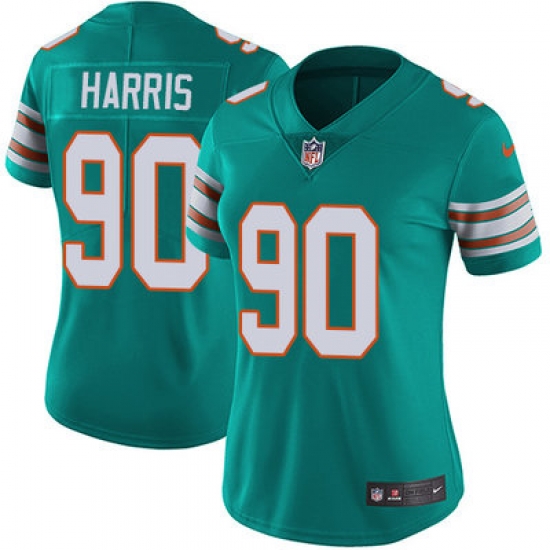 Nike Dolphins #90 Charles Harris Aqua Green Alternate Womens Stitched NFL Vapor Untouchable Limited Jersey Nike Dolphins #90 Charles Harris Aqua Green Alternate Womens Stitched NFL Vapor Untouchable Limited Jersey