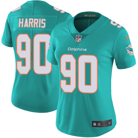 Nike Dolphins #90 Charles Harris Aqua Green Team Color Womens Stitched NFL Vapor Untouchable Limited Jersey Nike Dolphins #90 Charles Harris Aqua Green Team Color Womens Stitched NFL Vapor Untouchable Limited Jersey