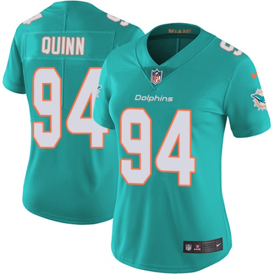 Nike Dolphins #94 Robert Quinn Aqua Green Team Color Womens Stitched NFL Vapor Untouchable Limited Jersey Nike Dolphins #94 Robert Quinn Aqua Green Team Color Womens Stitched NFL Vapor Untouchable Limited Jersey