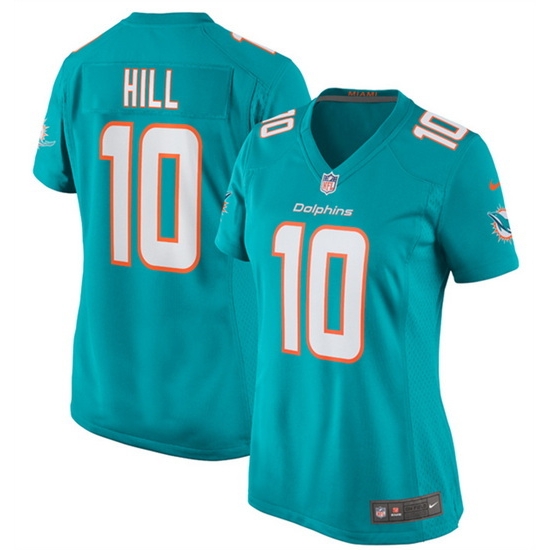 Women Miami Dolphins 10 Tyreek Hill Aqua Vapor Untouchable Stitched Jersey Women Miami Dolphins 10 Tyreek Hill Aqua Vapor Untouchable Stitched Jersey