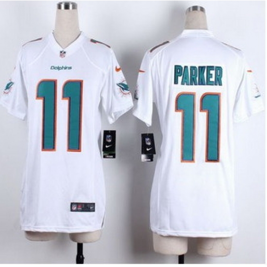 Women New Dolphins #11 DeVante Parker White Stitched NFL New Elite Jersey Women New Dolphins #11 DeVante Parker White Stitched NFL New Elite Jersey