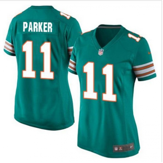 Women New Miami Dolphins #11 DeVante Parker Aqua Green Alternate Stitched NFL Elite Jersey Women New Miami Dolphins #11 DeVante Parker Aqua Green Alternate Stitched NFL Elite Jersey