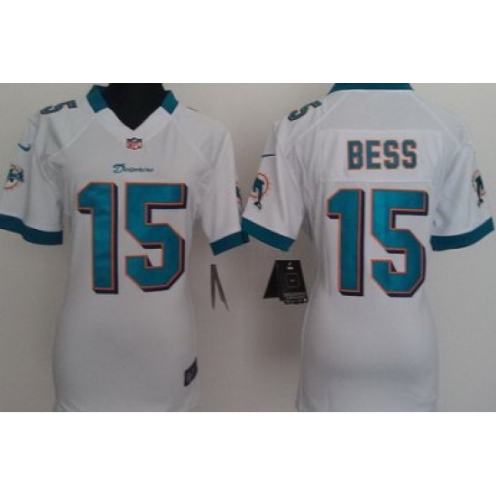 Women Nike Miami Dolphins 15 Davone Bess White Nike NFL Jerseys Women Nike Miami Dolphins 15 Davone Bess White Nike NFL Jerseys