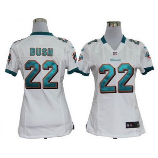 Women Nike Miami Dolphins 22# Reggie Bush White Jersey Women Nike Miami Dolphins 22# Reggie Bush White Jersey