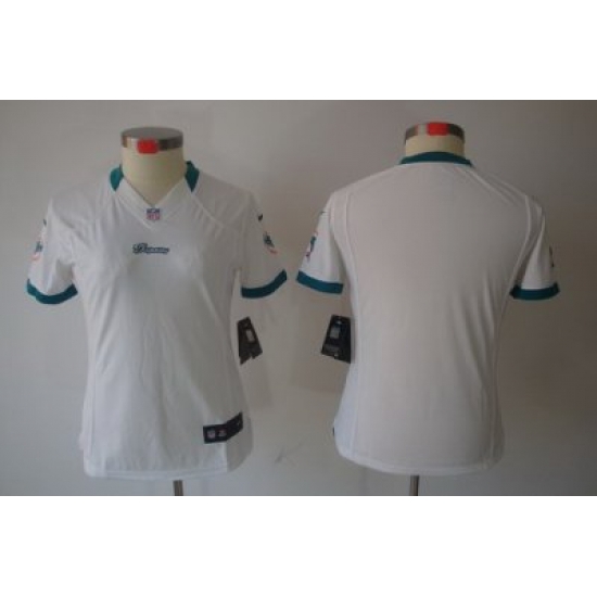 Women Nike Miami Dolphins Blank White Color[Women Limited Jerseys]