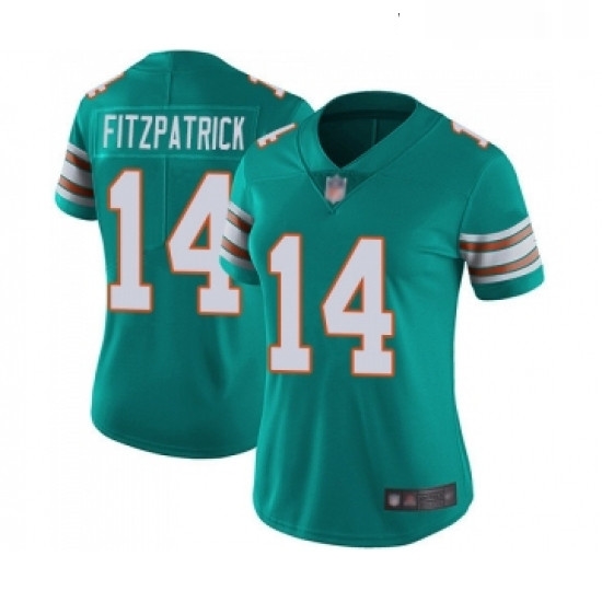 Womens Miami Dolphins 14 Ryan Fitzpatrick Aqua Green Alternate Vapor Untouchable Limited Player Football Jersey Womens Miami Dolphins 14 Ryan Fitzpatrick Aqua Green Alternate Vapor Untouchable Limited Player Football Jersey