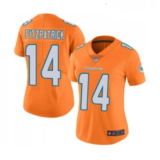 Womens Miami Dolphins 14 Ryan Fitzpatrick Limited Orange Rush Vapor Untouchable Football Jersey Womens Miami Dolphins 14 Ryan Fitzpatrick Limited Orange Rush Vapor Untouchable Football Jersey