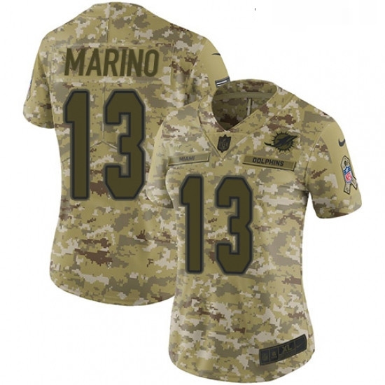 Womens Nike Miami Dolphins 13 Dan Marino Limited Camo 2018 Salute to Service NFL Jersey Womens Nike Miami Dolphins 13 Dan Marino Limited Camo 2018 Salute to Service NFL Jersey