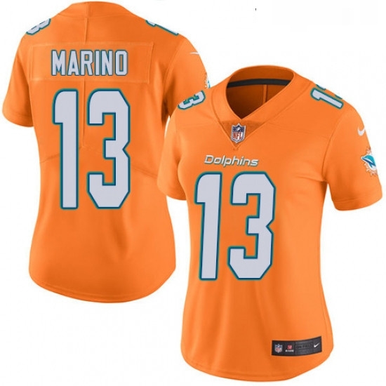 Womens Nike Miami Dolphins 13 Dan Marino Limited Orange Rush Vapor Untouchable NFL Jersey Womens Nike Miami Dolphins 13 Dan Marino Limited Orange Rush Vapor Untouchable NFL Jersey