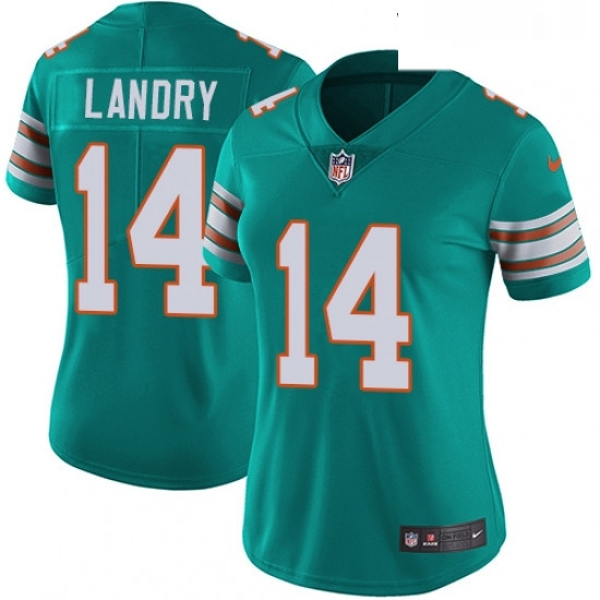 Womens Nike Miami Dolphins 14 Jarvis Landry Elite Aqua Green Alternate NFL Jersey Womens Nike Miami Dolphins 14 Jarvis Landry Elite Aqua Green Alternate NFL Jersey