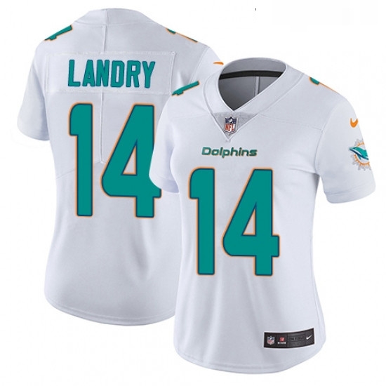 Womens Nike Miami Dolphins 14 Jarvis Landry Elite White NFL Jersey Womens Nike Miami Dolphins 14 Jarvis Landry Elite White NFL Jersey