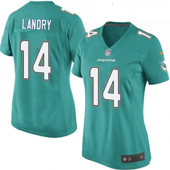 Womens Nike Miami Dolphins 14 Jarvis Landry Game Aqua Green Team Color NFL Jersey Womens Nike Miami Dolphins 14 Jarvis Landry Game Aqua Green Team Color NFL Jersey
