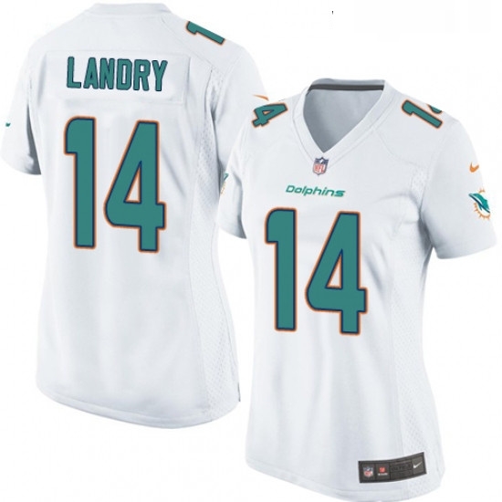 Womens Nike Miami Dolphins 14 Jarvis Landry Game White NFL Jersey Womens Nike Miami Dolphins 14 Jarvis Landry Game White NFL Jersey