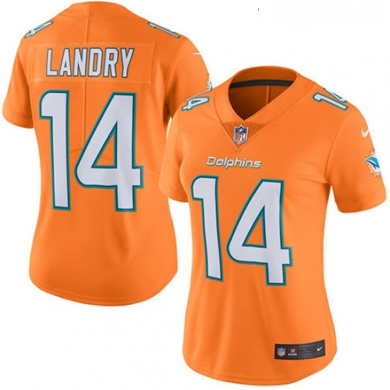 Womens Nike Miami Dolphins 14 Jarvis Landry Limited Orange Rush Vapor Untouchable NFL Jersey Womens Nike Miami Dolphins 14 Jarvis Landry Limited Orange Rush Vapor Untouchable NFL Jersey