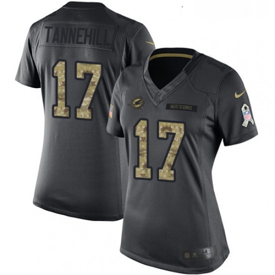Womens Nike Miami Dolphins 17 Ryan Tannehill Limited Black 2016 Salute to Service NFL Jersey Womens Nike Miami Dolphins 17 Ryan Tannehill Limited Black 2016 Salute to Service NFL Jersey