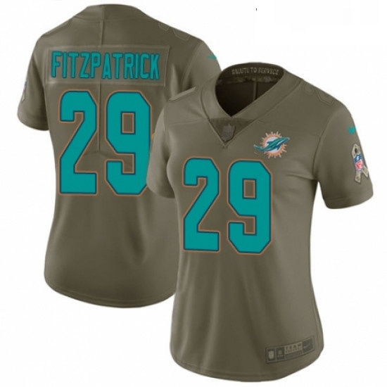 Womens Nike Miami Dolphins 29 Minkah Fitzpatrick Limited Olive 2017 Salute to Service NFL Jersey Womens Nike Miami Dolphins 29 Minkah Fitzpatrick Limited Olive 2017 Salute to Service NFL Jersey