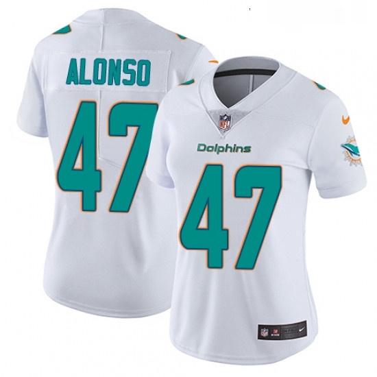 Womens Nike Miami Dolphins 47 Kiko Alonso Elite White NFL Jersey Womens Nike Miami Dolphins 47 Kiko Alonso Elite White NFL Jersey