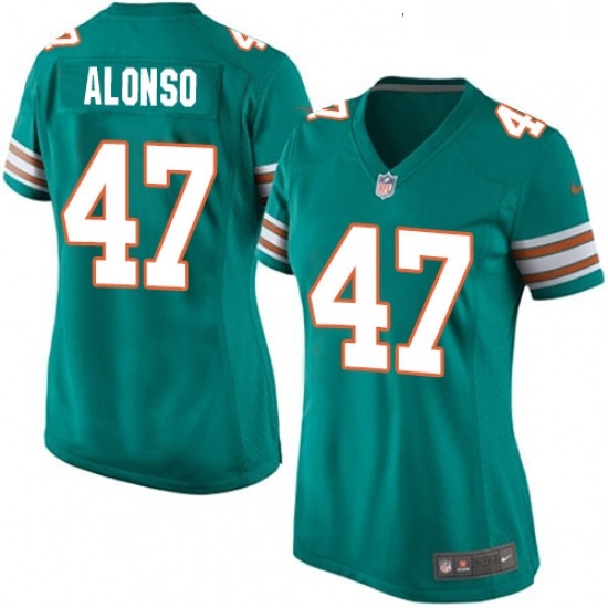 Womens Nike Miami Dolphins 47 Kiko Alonso Game Aqua Green Alternate NFL Jersey Womens Nike Miami Dolphins 47 Kiko Alonso Game Aqua Green Alternate NFL Jersey