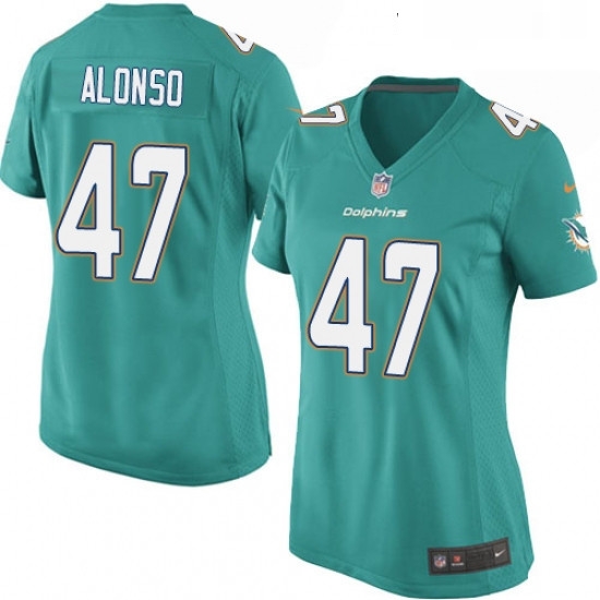 Womens Nike Miami Dolphins 47 Kiko Alonso Game Aqua Green Team Color NFL Jersey Womens Nike Miami Dolphins 47 Kiko Alonso Game Aqua Green Team Color NFL Jersey