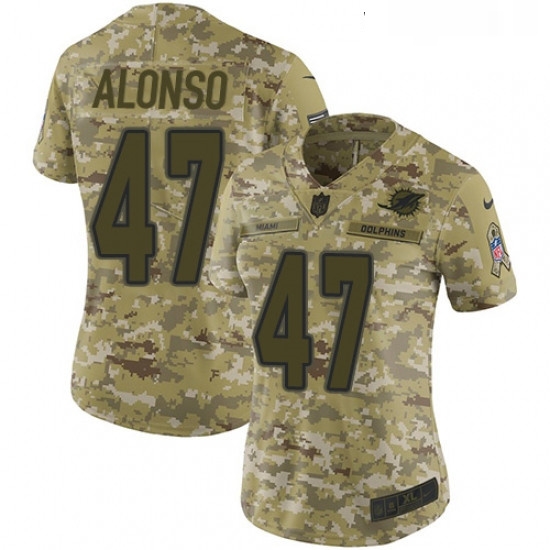 Womens Nike Miami Dolphins 47 Kiko Alonso Limited Camo 2018 Salute to Service NFL Jersey Womens Nike Miami Dolphins 47 Kiko Alonso Limited Camo 2018 Salute to Service NFL Jersey
