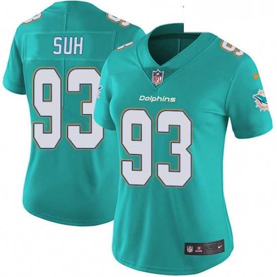 Womens Nike Miami Dolphins 93 Ndamukong Suh Elite Aqua Green Team Color NFL Jersey Womens Nike Miami Dolphins 93 Ndamukong Suh Elite Aqua Green Team Color NFL Jersey