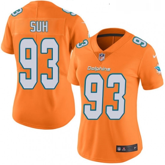 Womens Nike Miami Dolphins 93 Ndamukong Suh Limited Orange Rush Vapor Untouchable NFL Jersey Womens Nike Miami Dolphins 93 Ndamukong Suh Limited Orange Rush Vapor Untouchable NFL Jersey