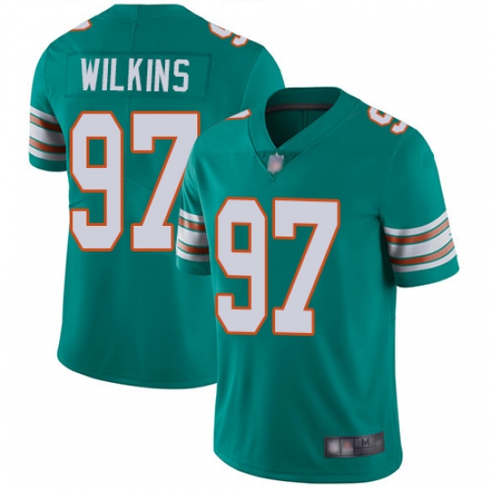 Dolphins 97 Christian Wilkins Aqua Green Alternate Youth Stitched Football Vapor Untouchable Limited Jersey Dolphins 97 Christian Wilkins Aqua Green Alternate Youth Stitched Football Vapor Untouchable Limited Jersey