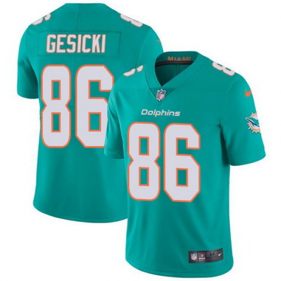 Nike Dolphins #86 Mike Gesicki Aqua Green Team Color Youth Stitched NFL Vapor Untouchable Limited Jersey Nike Dolphins #86 Mike Gesicki Aqua Green Team Color Youth Stitched NFL Vapor Untouchable Limited Jersey