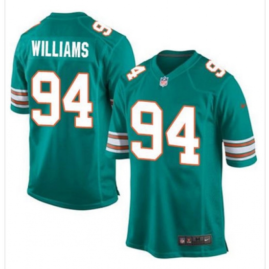 Nike Dolphins #94 Mario Williams Aqua Green Alternate Youth Stitched NFL Elite Jersey Nike Dolphins #94 Mario Williams Aqua Green Alternate Youth Stitched NFL Elite Jersey