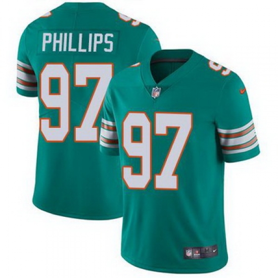 Nike Dolphins #97 Jordan Phillips Aqua Green Alternate Youth Stitched NFL Vapor Untouchable Limited Jersey Nike Dolphins #97 Jordan Phillips Aqua Green Alternate Youth Stitched NFL Vapor Untouchable Limited Jersey