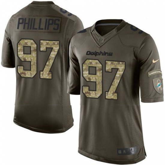 Nike Dolphins #97 Jordan Phillips Green Youth Stitched NFL Limited Salute to Service Jersey Nike Dolphins #97 Jordan Phillips Green Youth Stitched NFL Limited Salute to Service Jersey