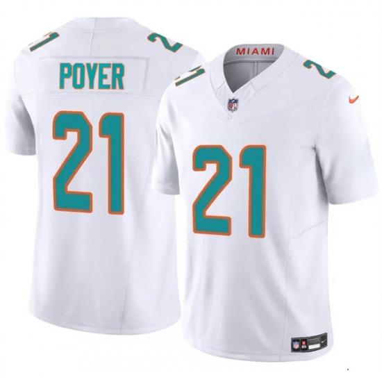 Youth Miami Dolphins 21 Jordan Poyer White 2024 F U S E Vapor Limited Stitched Football Jersey Youth Miami Dolphins 21 Jordan Poyer White 2024 F U S E Vapor Limited Stitched Football Jersey