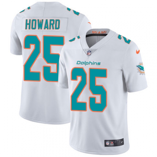 Youth Nike Dolphins 25 Xavien Howard White Stitched NFL Vapor Untouchable Limited Jersey Youth Nike Dolphins 25 Xavien Howard White Stitched NFL Vapor Untouchable Limited Jersey