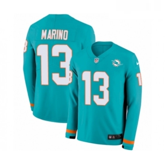 Youth Nike Miami Dolphins 13 Dan Marino Limited Aqua Therma Long Sleeve NFL Jersey Youth Nike Miami Dolphins 13 Dan Marino Limited Aqua Therma Long Sleeve NFL Jersey