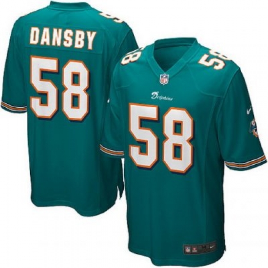 Youth Nike Miami Dolphins 58# Karlos Dansby Game Green Color Jersey Youth Nike Miami Dolphins 58# Karlos Dansby Game Green Color Jersey
