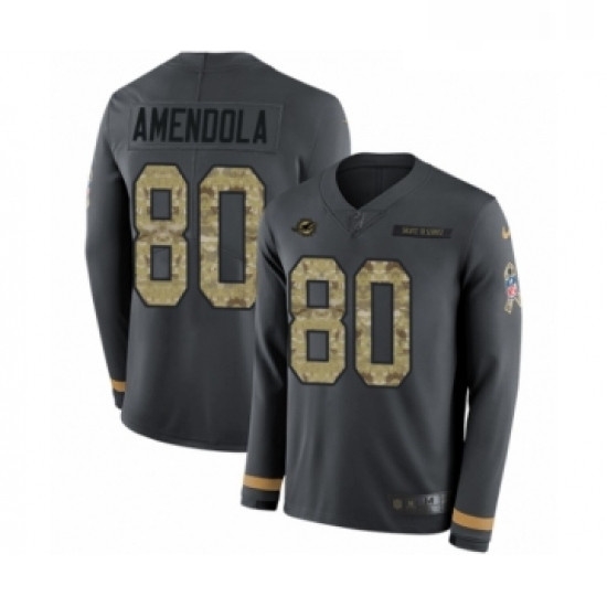 Youth Nike Miami Dolphins 80 Danny Amendola Limited Black Salute to Service Therma Long Sleeve NFL Jersey Youth Nike Miami Dolphins 80 Danny Amendola Limited Black Salute to Service Therma Long Sleeve NFL Jersey