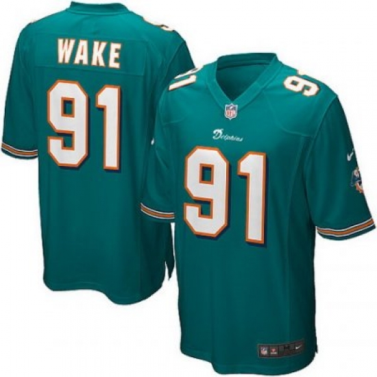 Youth Nike Miami Dolphins 91# Cameron Wake Game Green Color Jersey Youth Nike Miami Dolphins 91# Cameron Wake Game Green Color Jersey