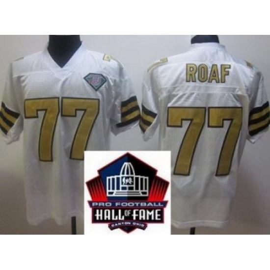 2012 Hall of Fame New Orleans Saints 77 Willie Roaf White Throwback Jerseys 2012 Hall of Fame New Orleans Saints 77 Willie Roaf White Throwback Jerseys