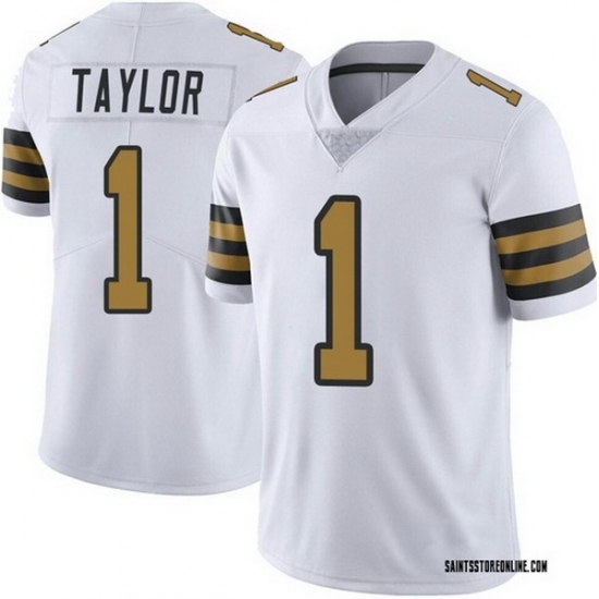 Men New Orleans Saints 1 Alontae Taylor Color Rush Jersey Men New Orleans Saints 1 Alontae Taylor Color Rush Jersey