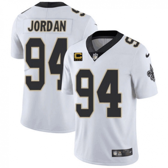 Men New Orleans Saints 2022 #94 Cameron Jordan White With 4-star C Patch Vapor Untouchable Limited Stitched NFL Jersey Men New Orleans Saints 2022 #94 Cameron Jordan White With 4-star C Patch Vapor Untouchable Limited Stitched NFL Jersey
